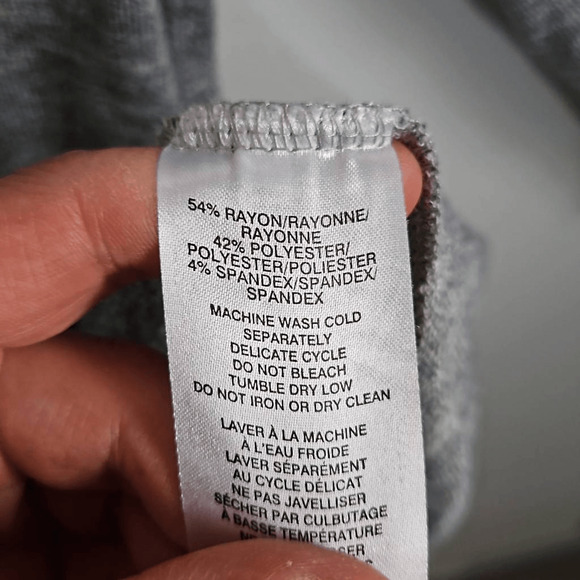 Kensie Girls Size M Bateau Neck Long Sleeve Dress Grey Casual Basic Exposed Hem - Picture 4 of 5